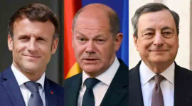 Altos dirigentes de Alemania, Francia e Italia llegaron a Kiev