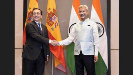 Cancilleres de India y España conversaron sobre defensa y comercio