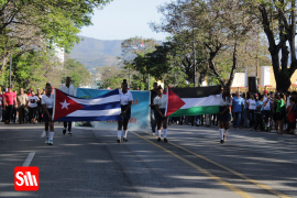 Santiago de Cuba marcha en apoyo al pueblo palestino