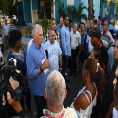 Visita Miguel Díaz-Canel termoeléctrica Antonio Maceo de Santiago de Cuba