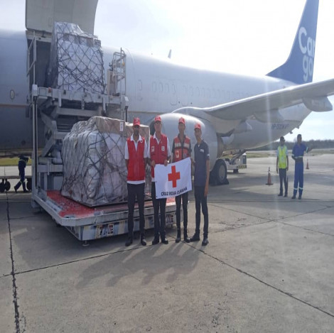 Ayuda humanitaria de la Cruz Roja y la Media Luna Roja llegó a Santiago de Cuba