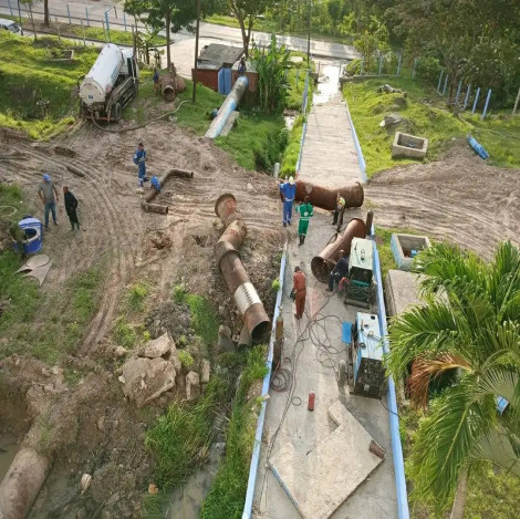 Ejecutan en Planta Potabilizadora Quintero trabajos de mantenimiento