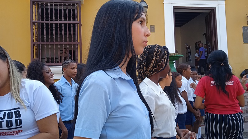 Daniela Vazquez Pérez durante el acto de entrega del carnet 