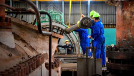 Progresa reparación del bloque dos de la termoeléctrica de Felton +Vídeo