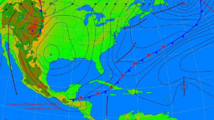 Frente frío próximo al Oriente
