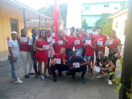 Abanderan delegación sanluisera a la Asamblea Provincial XII Congreso de la Unión de Jóvenes Comunistas