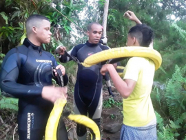 Rescatan a diez personas atrapadas en el río Cayo Guam en Moa