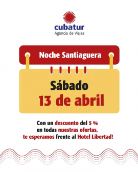 Cubatur acercará sus propuestas a la Noche Santiaguera