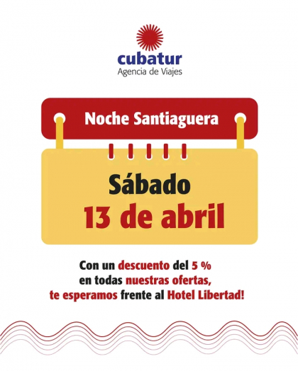 Cubatur acercará sus propuestas a la Noche Santiaguera