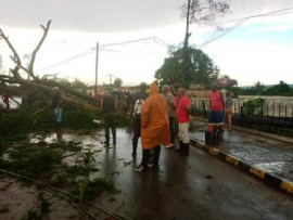 Afectada cabecera municipal de San Luis por tormenta local severa