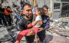 Niñez en Gaza amenazada por bombas, hambre y enfermedades