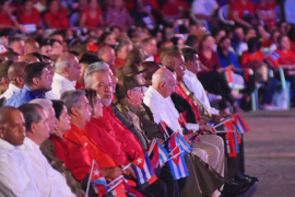 Presiden Raúl y Díaz-Canel acto nacional por el 26 de Julio en Sancti Spíritus