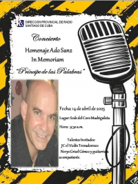 Concierto en Homenaje a Ado Sanz: "El Príncipe de las Palabras"