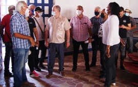 Recorren autoridades de la provincia obras patrimoniales