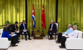 Recibió Díaz-Canel al vicejefe del Departamento Internacional del Comité Central del Partido Comunista de China