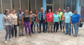 Diputadas al Parlamento Cubano por San Luis recorren ingenio local