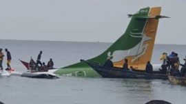 Tres muertos en accidente aéreo en lago Victoria, Tanzania