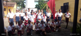 Abanderan delegación sanluisera a la Asamblea Provincial 64 Aniversario de la Organización de Pioneros José Martí