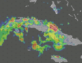 Aisladas lluvias en el centro oriente del país