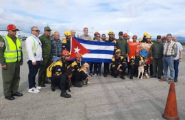 Llega brigada cubana de rescatistas a Venezuela