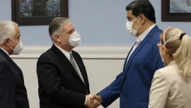 Nicolás Maduro recibe al viceprimer ministro cubano, Alejandro Gil