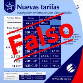 Desmiente Etecsa variación en sus tarifas de precios