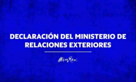 Declaración del Ministerio de Relaciones Exteriores