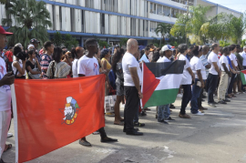Juventud santiaguera exige fin del genocidio contra Palestina