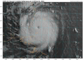 Huracán Beryl, el más intenso para un mes de junio