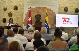 Cubanos y venezolanos rinden homenaje a Chávez en su natalicio