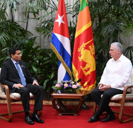 Dialogó presidente cubano con embajador de la República Democrática Socialista de Sri Lanka