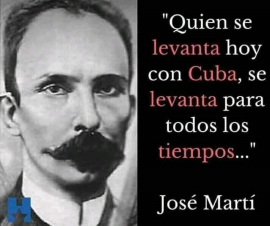 Quien se levanta hoy con Cuba, se levanta para todos los tiempos