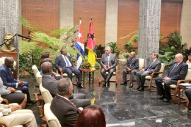 Díaz-Canel sostiene conversaciones oficiales con su par de Guinea Bissau