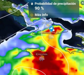 Información actualizada sobre evento meteorológico