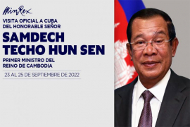 Llegará a Cuba primer ministro de Cambodia en visita oficial