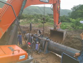 Suprimen avería en conductora de agua en Santiago de Cuba