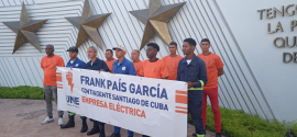 Linieros eléctricos santiagueros hacia la Capital