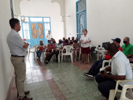 Emotivo encuentro en Asociación Canaria Leonor Pérez en Santiago de Cuba