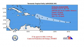 Se forma tormenta tropical Dolly en el Atlántico central tropical