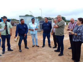 Constata ministro de Energía y Minas avances en Parque Fotovoltaico Las Guásimas