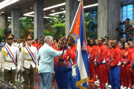 Abanderó Presidente de Cuba delegación a Juegos Panamericanos