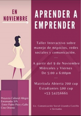 Emprendedores santiagueros por un mejor manejo de negocios