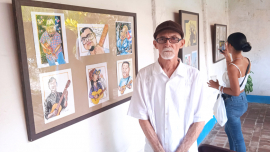 Chicho celebra sus 70 con caricaturas en la Casa de Heredia