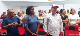 Jornada de compromiso en San Luis en la entrega del Comité Municipal a  Primera Secretaria del Partido en la provincia