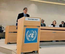 Agradece Cuba apoyo a candidatura al Consejo de DD.HH. de la ONU