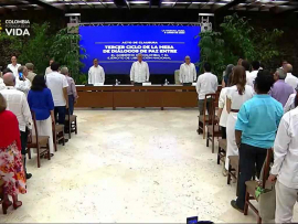 Díaz-Canel y Petro en cierre de diálogos paz en Colombia