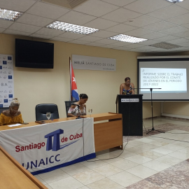 Jóvenes de la Unaicc en asamblea