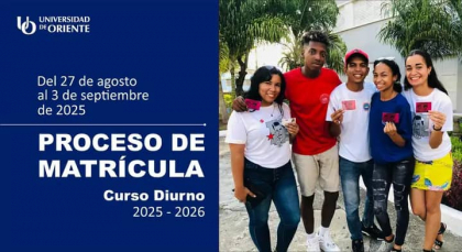 Universidad de Oriente anuncia proceso de matrícula para nuevo ingreso