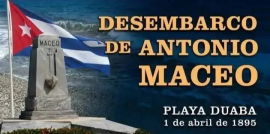 Cuba celebra el 130 aniversario del desembarco por Duaba