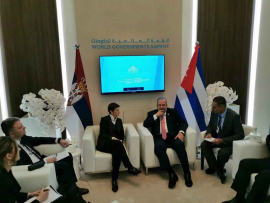 Primer ministro de Cuba sostuvo encuentro con par de Serbia